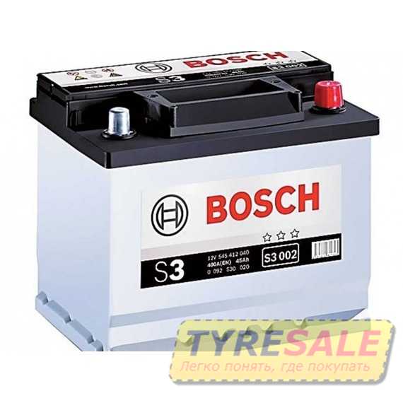 BOSCH (S3002) 45Ah-12v - Интернет магазин шин и дисков по минимальным ценам с доставкой по Украине TyreSale.com.ua