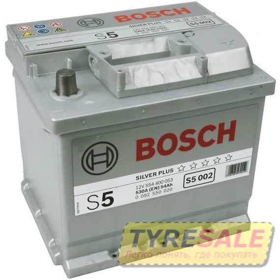Аккумулятор BOSCH (S5002) 54Ah-12v - Интернет магазин шин и дисков по минимальным ценам с доставкой по Украине TyreSale.com.ua