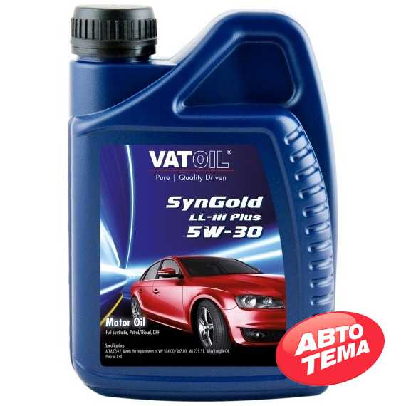 Купить Моторное масло VATOIL SynGold LL-III Plus 5W-30 (4л)