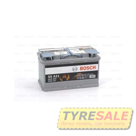 Купити Акумулятор BOSCH AGM (S5A11) 80Ah-12v (315x175x190) R, EN 800