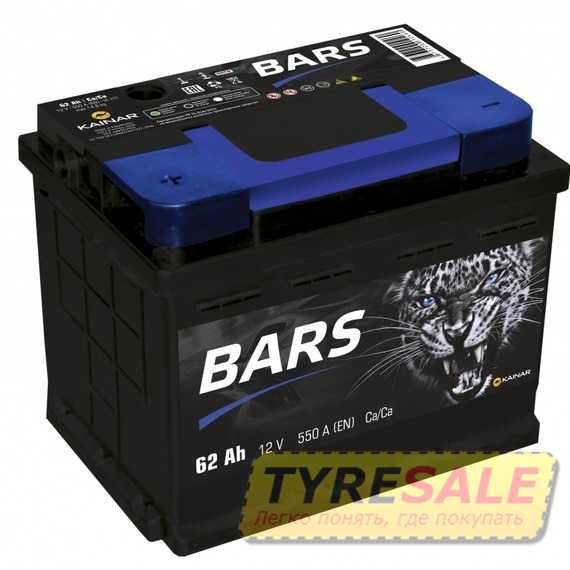 Купить Аккумулятор BARS 6СТ-62 L Plus (пт 550)
