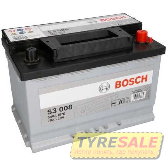 Аккумулятор BOSCH (S3008) 70Ah-12v - Интернет магазин шин и дисков по минимальным ценам с доставкой по Украине TyreSale.com.ua