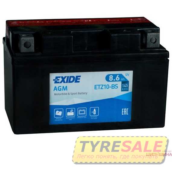 Купить Аккмулятор EXIDE AGM (ETZ10​-BS) 8,6Ah-12v (150х87х93) L, EN145