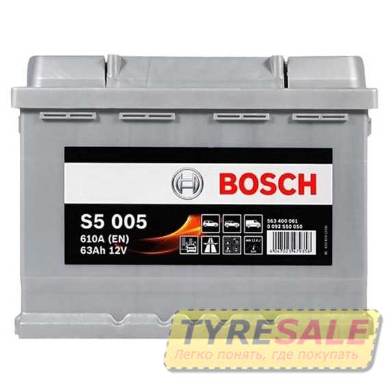 Аккумулятор BOSCH S5 63Ah - Интернет магазин шин и дисков по минимальным ценам с доставкой по Украине TyreSale.com.ua