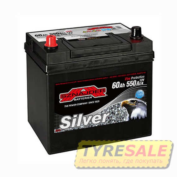 Купить Аккумулятор SZNAJDER Silver Calcium Asia 60Аh 550А L plus (D23) (560 A0)