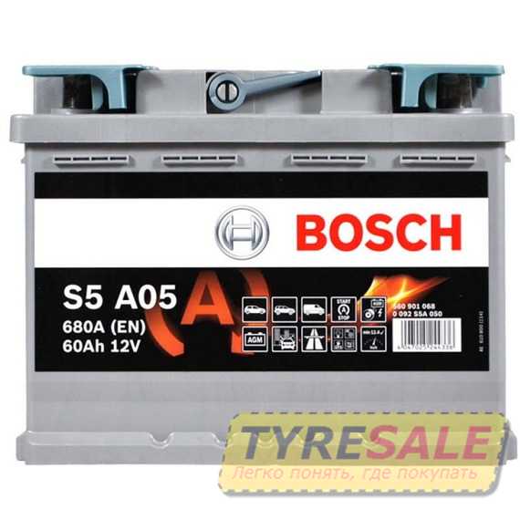 Купить Аккумулятор BOSCH AGM (S5A 050) (L2) 60Ah 680A R Plus
