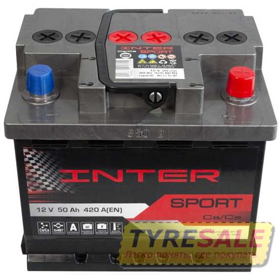 Купити Акумулятор INTER Sport 50Ah 420A R Plus (L1B)