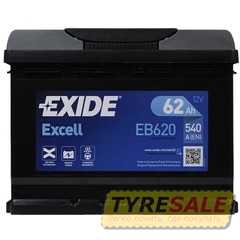 Купить Аккумулятор EXIDE Excell (EB621) 62Аh 540Ah L+
