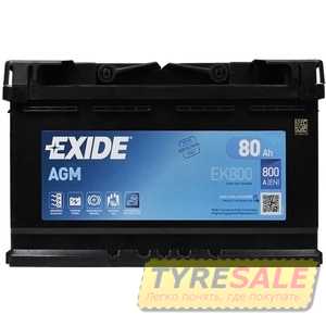 Купить Аккмулятор EXIDE Start-Stop AGM (EK800) 6СТ-80 R+