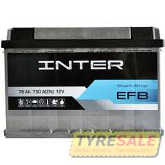 Купить Аккумулятор INTER EFB 6СТ-78 R+ (L3)