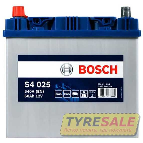 Купить Автомобильный аккумулятор BOSCH 6СТ-60 S4 Silver (S40 250)