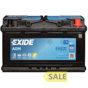 Купити Акумулятор EXIDE Start-Stop AGM (EK820) 82Аh 800A R+
